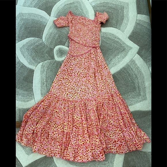 Poupette St Barth Soledad Off Shoulder Dress in Pink Papilon - Picture 2 of 6